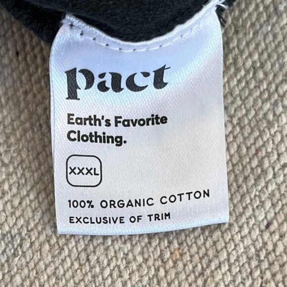 Pact Black Plus-Size Coastal Double Gauze Organic Cotton Sleeve Dress Sz XXXL - Picture 9 of 10